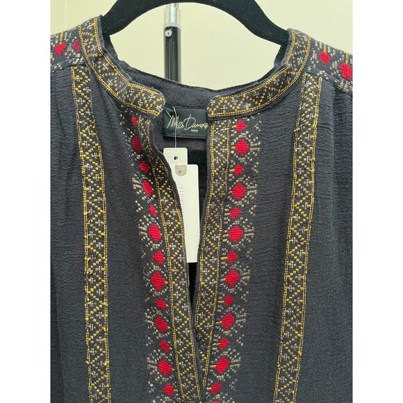 Anthropologie Mes Demoiselles Montserrat Dress Embroidered Puff Sleeves Midi NWT - Picture 11 of 15